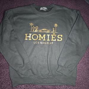 Brian Lichtenberg BLTEE Homies Los Angeles Sweater- Mens SMALL-Black & Gold-LA
